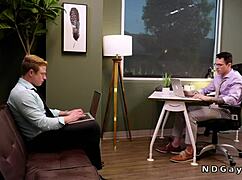 Gay Co Workers Rimjob And Anal Fuck In Office