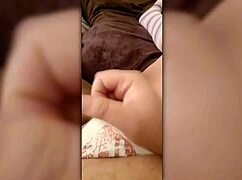 trans girl enjoying buzz time with toys in homemade solo fun