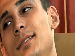 Tattoo thug jacks off to intense gay orgasm