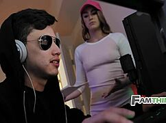 Stepsis gobbling gamer cock in taboo fantasy