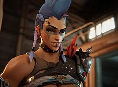 Junker Queen catches a thief and dominates him hard with her body.