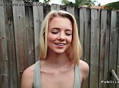 Petite big ass spinner picks up huge dick for public nude hardcore fucking