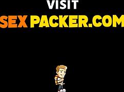 Fit brunette babe sucking monster cock before bent over anal workout