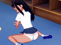 Nagatoro jerks you off and gives a blowjob after school