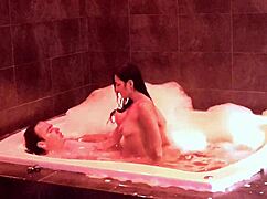 Big Tits Bouncing in Jacuzzi While Riding Hard and Moaning