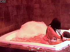 Big Tits Bouncing in Jacuzzi While Riding Hard and Moaning