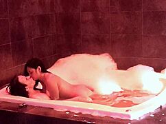 Big Tits Bouncing in Jacuzzi While Riding Hard and Moaning