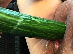 Asian Mature Wife Masturbates Outside in Open Air