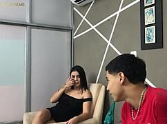 Latina Babe Seduces Her Friend's Husband In Close-Up Fetish Scene