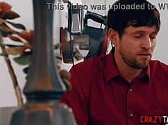 Sexy Milf Nanny Riley Jacobs with Big Ass Stuck and Banged During Cleaning