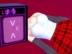 Hot TV Woman Strips Miniskirt at Love Hotel!