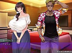 Japanese housewife hides secret video in NTR hentai game part 2