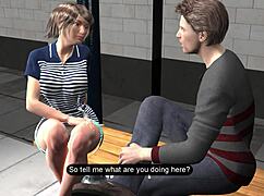 Playing rough roleplay as Matt and the bus stop girl, leading to creampie.