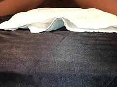 Ebony babe tied down squirts on big black cock! Monster dick makes her explode in ecstasy!