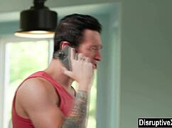 A closeted guy seduces his cooking instructor in the kitchen