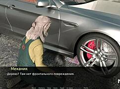 Pine Falls: Mechanic Fixing Car in Detailed Scene Nine