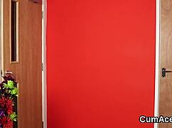 unusual honey swallows cumshot on face