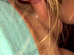 she's blowing bubbles while getting a throatfuck