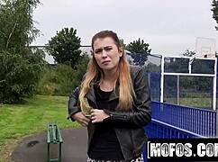 Misha Cross engages in public pickups for her porn video