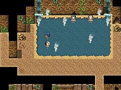 Tanned girl natsuki explores hentai game episode 27 in public bath adventures