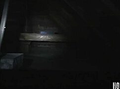 Horrorporn - the demon's grip on skinny brunette.