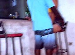 Emotional trailer of interracial couple at wedding party