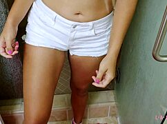 Adorable Blonde Takes a Relaxing Shower