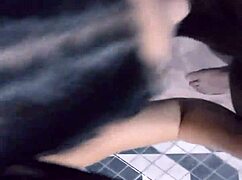 d�bora andrade puts the big black cock in her mouth on the bathroom floor