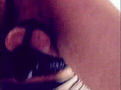 this teenage sissy is stretching his hole with a homemade toy while in chastity!