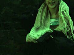 zarinas indian teen flashes outdoor while fingering oriental pussy