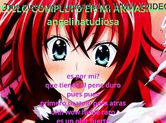feel the pleasure as rias gremory gives jerk off instructions in anime hentai