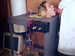 Mad professor receives deepthroat blowjob and facial in halloween cosplay