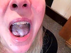 a quick deepthroat swallow from my submissive free use wife
