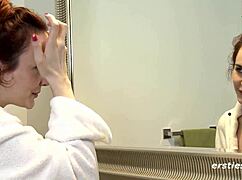 German Babe Claudia Uses Dildo in Shower with Shaved Pussy