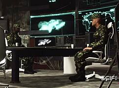 Japanese Girl in Cuffs Endures Deepthroat and Doggystyle in Sci-Fi Bunker