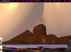 Blonde 3D Cartoon Babe Takes on Big Black Cock in Jonnystone City