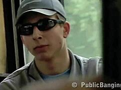 Dude, this daring couple pulls off extreme risky sex in public with a hot pretty girl!