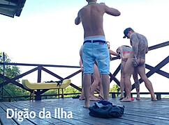 This balcony orgy is so hot and wild