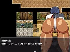 Natsuki squirts everywhere in public bath during hentai game ep 28