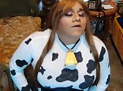 una vaquita caliente in costume pt1