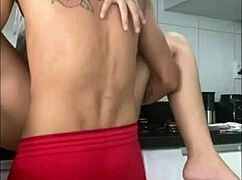 Boss says, 'Take my monster cock in the kitchen!'