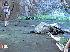 Leggy brunette pleads for intense anal pleasure with toys