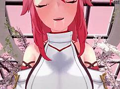 Yae Miko having sex in Genshin fantasy