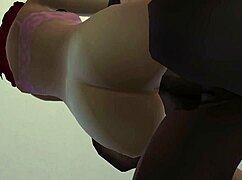 i'm pounding the cute redhead's pussy in this interracial hentai fuck