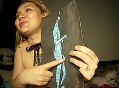 naughty russian girl fucks ass with dildo on webcam