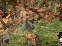 lumberjack strips bare in the woods for logjam 12 days of yaoi s2 e9!