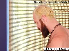 Attractive gay dudes have an intriguing session in the bedroom