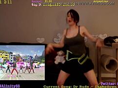 alinity shakes her sexy ass and boobs in a teasing dance.