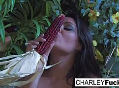 Charley masturbates with big tits and ass