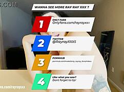 Ray ray xxx jumps on dildo for sucking, fucking, and footjob with vibrator!